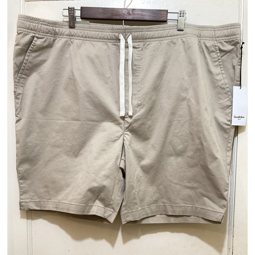 Goodfellow & Co Men's Size XXL Everyday Shorts Beige Drawstring Relaxed Fit Gorp